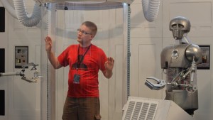 Kirjoittaja bactatankissa korjaamassa itseään analyyttiseksi. 