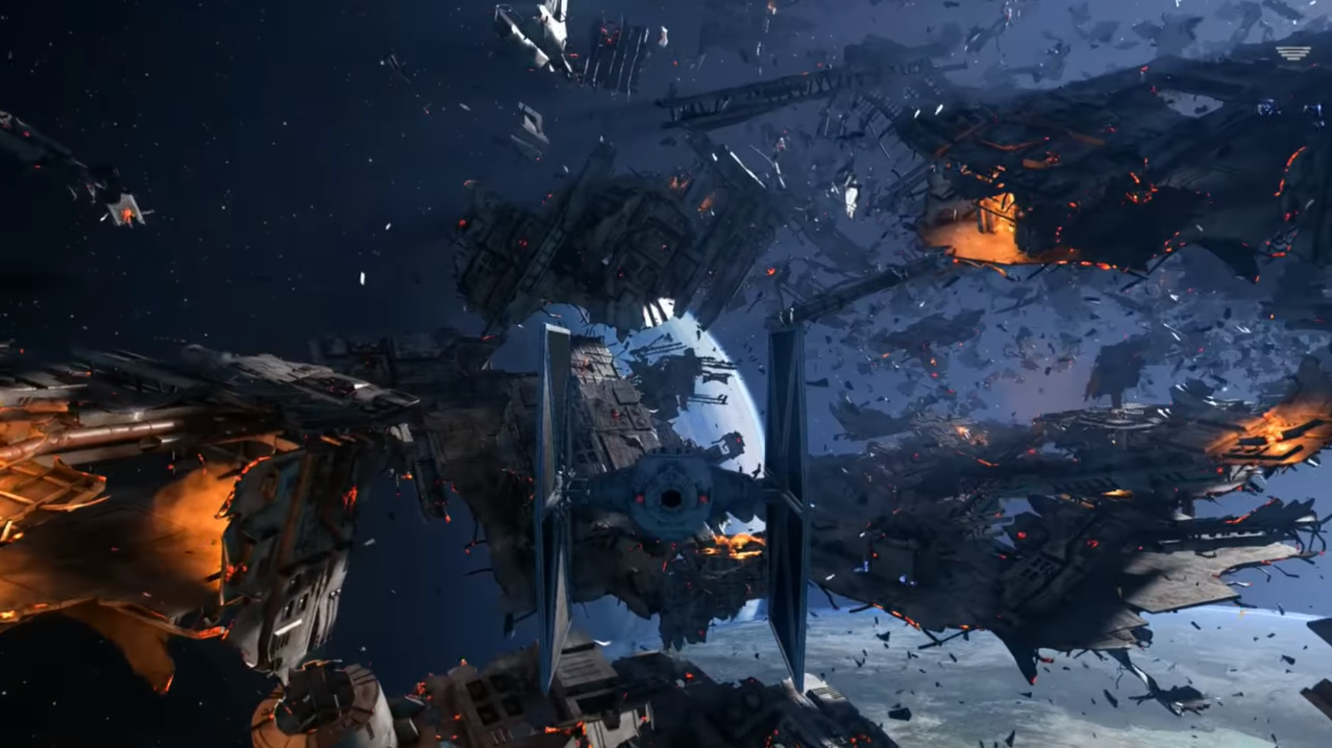 Pelikuva: toinen Kuolemantähti on räjähtänyt.