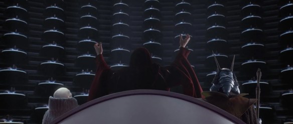 Keisari Palpatine senaatissa Revenge of the Sithissä (2005)